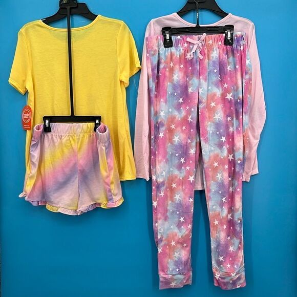 Girls Long & Short Pajama Lounge Sleep 2pc Set, 2-Pack Size XL - Picture 2 of 8